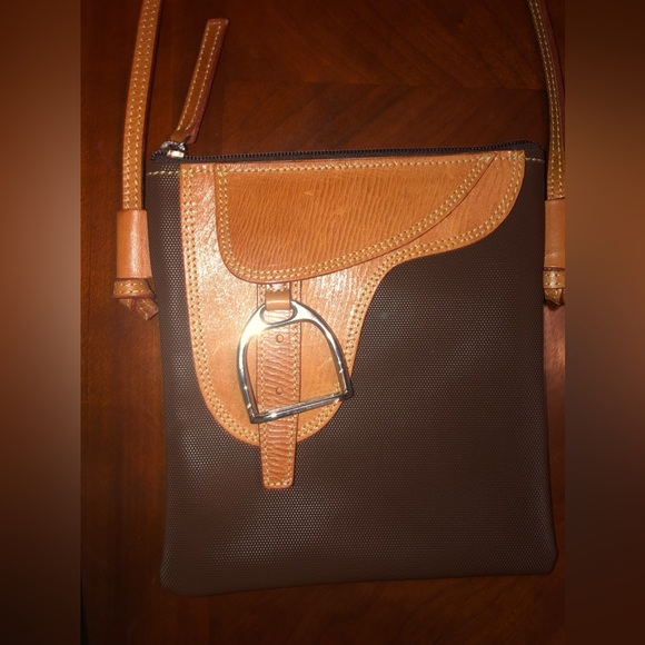 NWOT torerías ronda saddle bag shape brown pvc and leather made in Spain - Picture 5 of 12